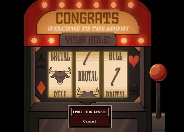 Jackpot Crash Course browser visual novel dialogue and contestant scene