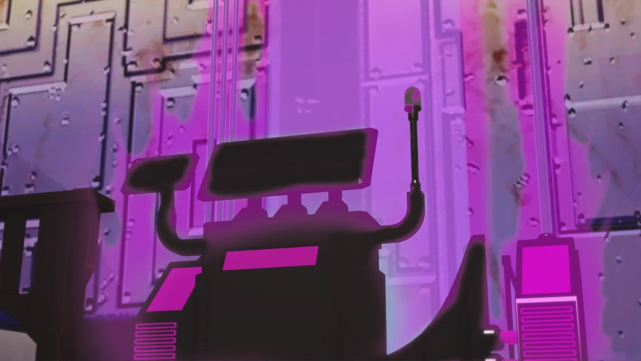 Purple-lit control device interface from the corruption storyline