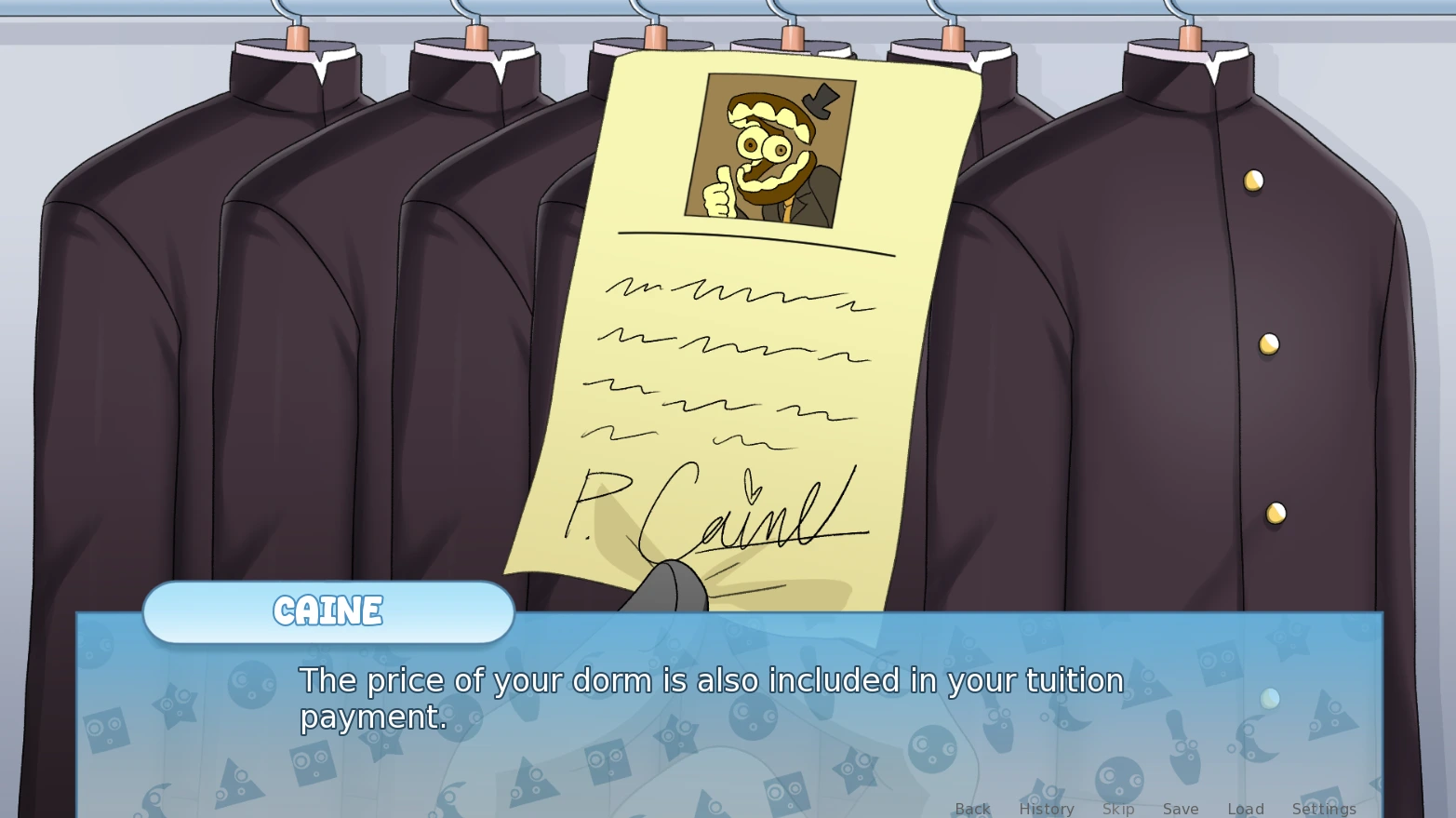 TADC Dating Sim choices, actions, and consequences screenshot