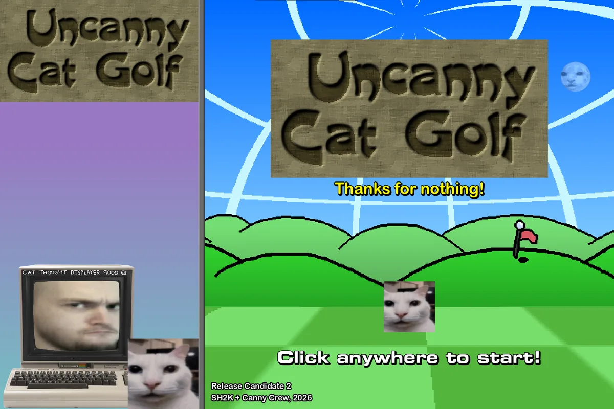 Uncanny Cat Golf angle creates the route screenshot